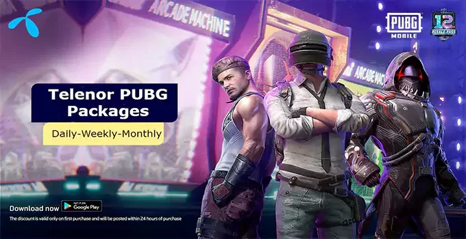 Telenor PUBG Package Free, Daily, Weekly & Monthly 2022